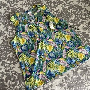 Tropical Sleeveless Top Stella Parker 1X